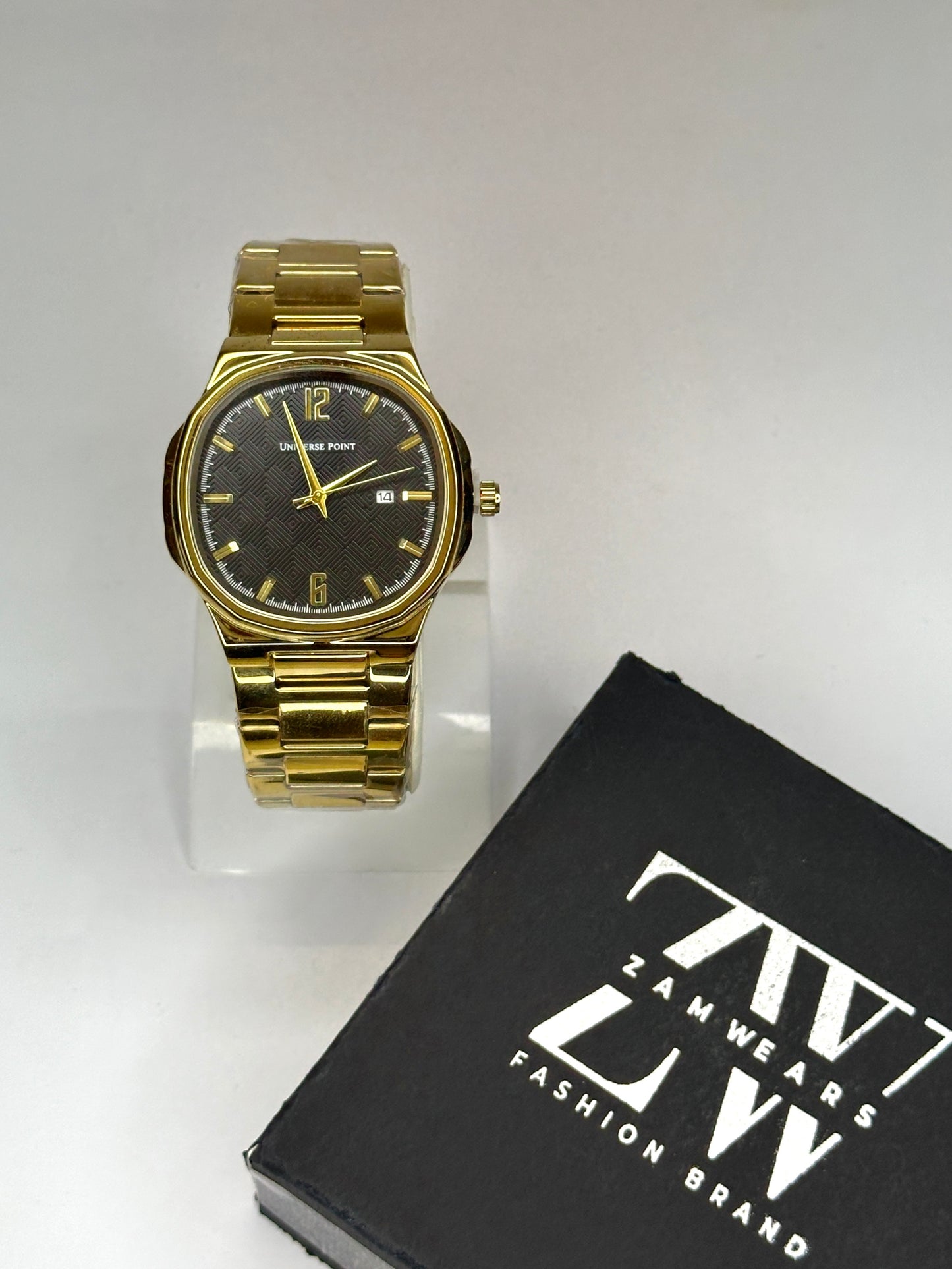 Universe Point Gold Stainless Steel Watch