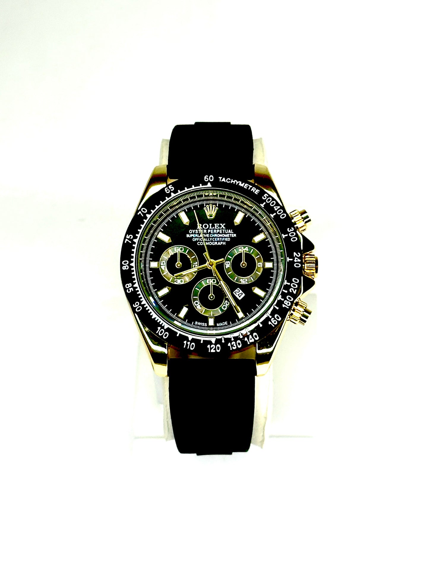 Rolex Daytona Cosmograph – Black & Gold with Rubber Strap