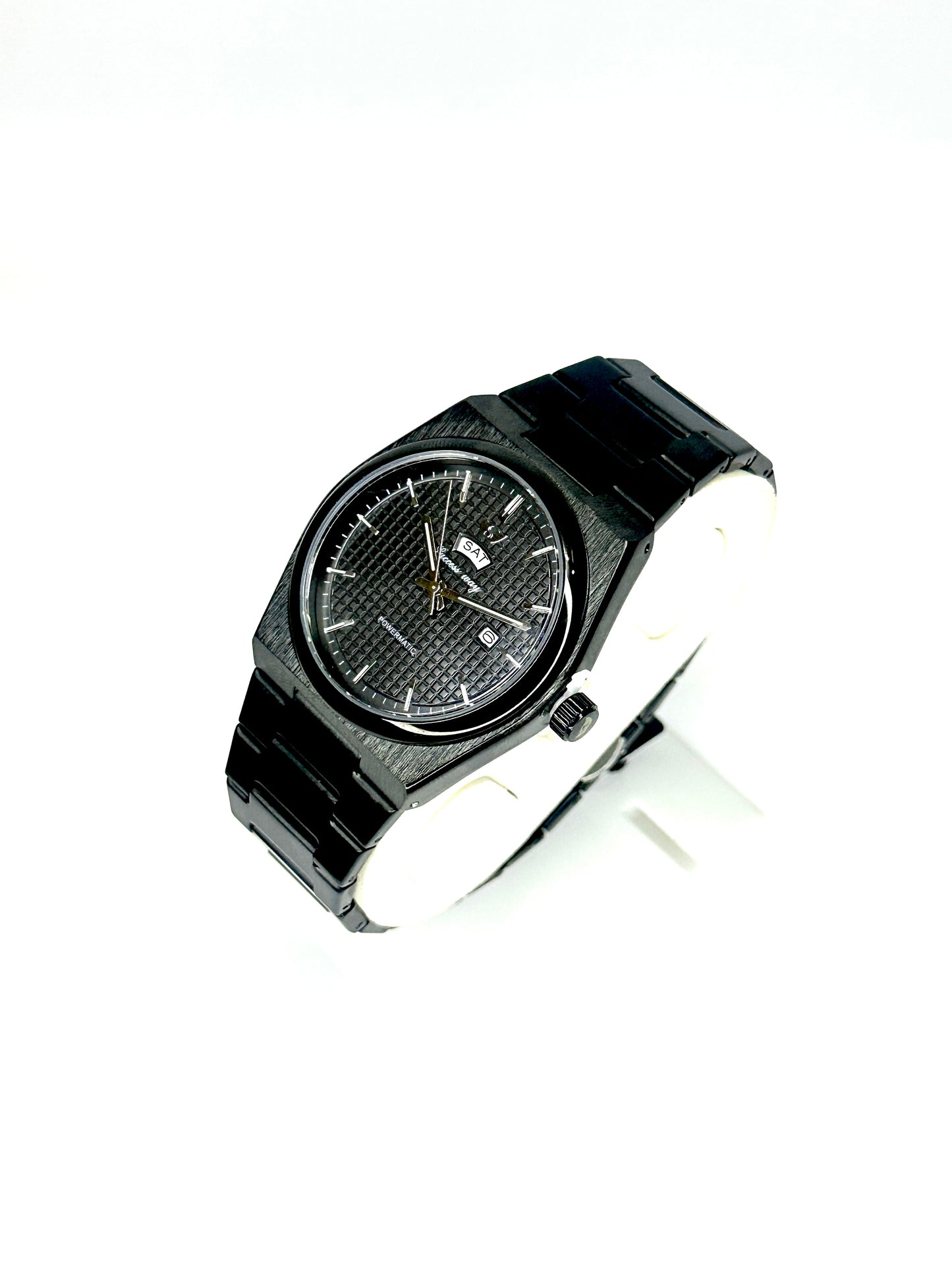 Successway SW-8899 Powermatic Men's Watch – Full Black Stainless Steel with Day & Date Displa