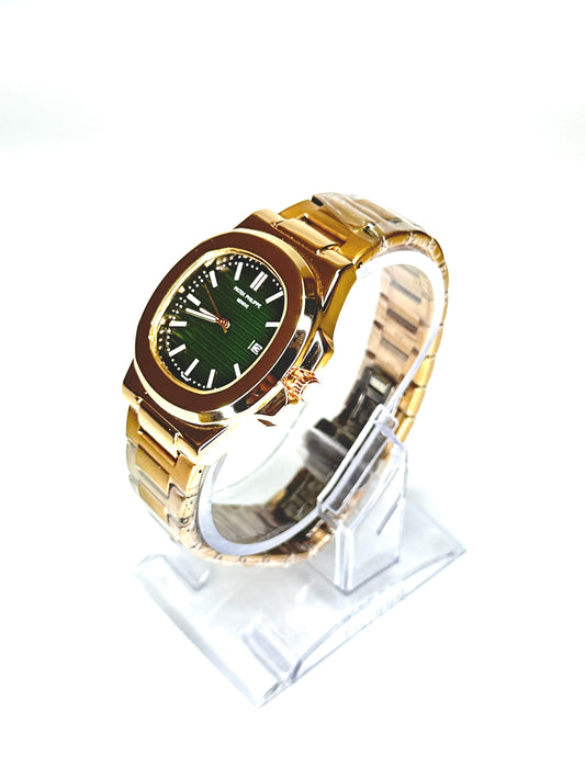 Patek Philippe Nautilus Green Dial Watch – Gold Stainless Steel Strap
