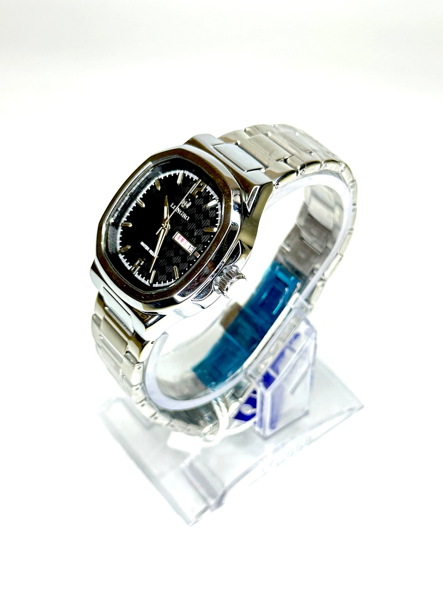 LONGBO Luxury Stainless Steel Men's Watch – Analog Display with Day & Date Feature