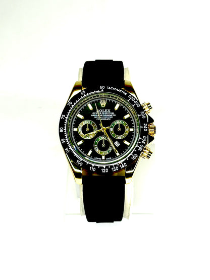 Rolex Daytona Cosmograph – Black & Gold with Rubber Strap