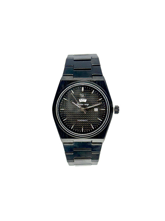 Successway SW-8899 Powermatic Men's Watch – Full Black Stainless Steel with Day & Date Displa